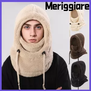 Mũ Balaclava MERIGGIARE, Khăn quàng cổ một mảnh sang trọng có thể điều chỉnh, Mũ bảo vệ tai ấm áp chống gió