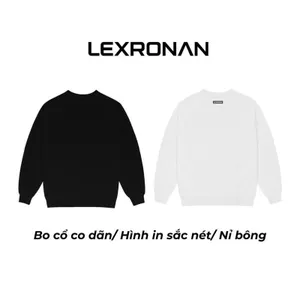 Áo Sweater Trơn Nam Nữ LEXRONAN Cổ Tròn Nỉ Bông Ấm – Áo Nỉ Basic Form Đẹp, Tag Cao Su, Dễ Phối Đồ #SWT01