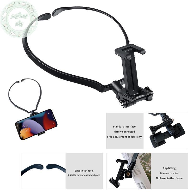PUSKY Hands Free Đeo Cổ Giá Đỡ Lười Giá Đỡ Điện Thoại Đa Năng Gắn Cho 15ProMax Dock Station Chân Đế VN