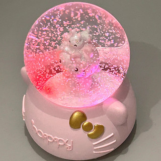 Hello kitty Crystal Ball Snow Music Box Trang trí máy tính để bàn Đồ trang trí Quà tặng cho bé gái Quà tặng sinh nhật Giáng sinh