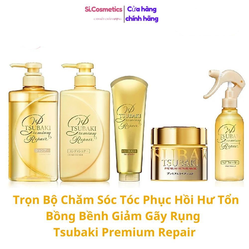 Dầu gội xả Tsubaki Premium Volume & Repair 490ml/chai