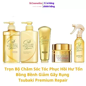 Dầu gội xả Tsubaki Premium Volume & Repair 490ml/chai