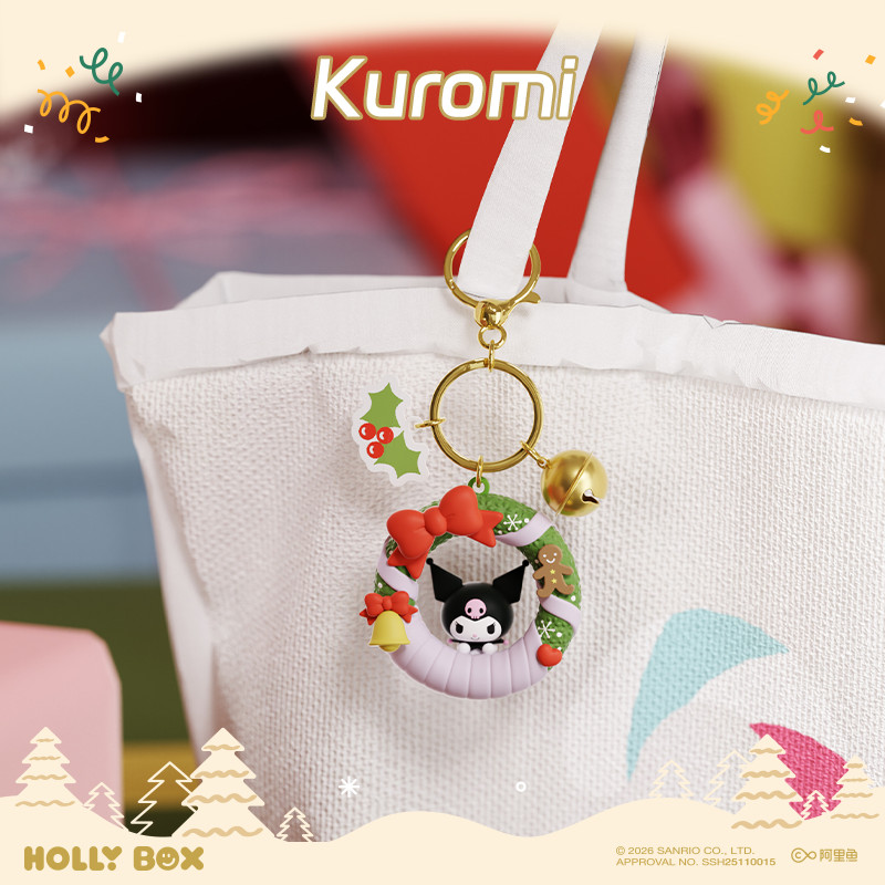 Sanrio Nhân Vật Giáng Sinh Vòng Hoa Móc Khóa Mặt Dây Chuyền Hello Kitty Móc Khóa Túi Mặt Dây Chuyền Quà Tặng
