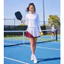 Bộ thể thao nữ, áo cộc tay mix váy xếp ly 3 lớp chơi pickleball, tennis, golf, cầu lông...