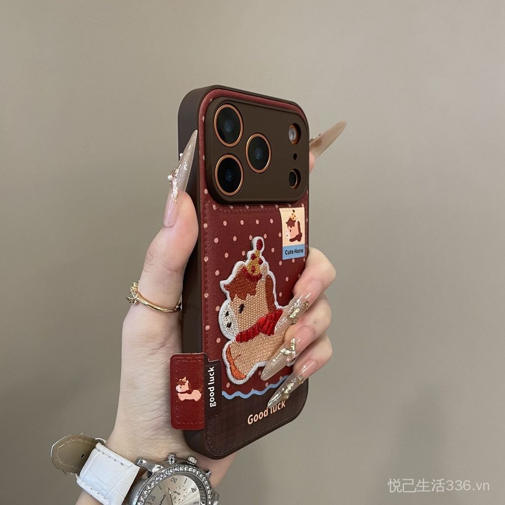 Lưới Pony Thích Hợp Cho 17promax Phim Hoạt Hình Dễ Thương iPhone16pro Ống Kính Bao Gồm Tất Cả 15 Phong Cách Mới 1