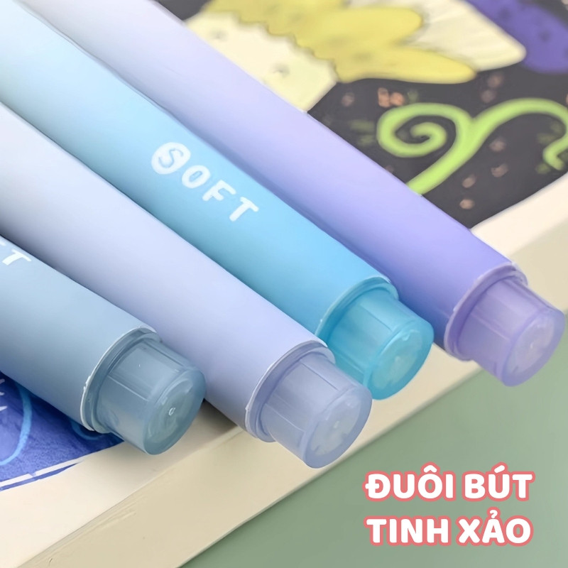 Bút Highlight Pastel Gradual Chống Lem – Bút Đánh Dấu Cho Học Sinh Học Tập, Màu Mịn Phù Hợp Ghi Chú