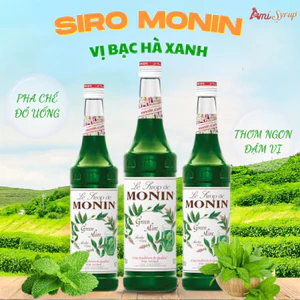 Siro Monin Bạc Hà Xanh Green Mint 70cl, Nguyên Liệu Pha Chế Chuyên Nghiệp, Syrup Nhập Khẩu Pháp