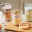 Bình thủy tinh đựng ngũ cốc, lọ đựng yến mạch, sữa chua kèm nắp đậy và thìa dung tích 430ml an toàn tuyệt đối