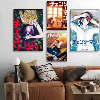 C-Chainsaw Man The Movie Reze Arc Tranh Thư Pháp Nhà Phòng Ngủ Vải Chống Thấm Nước Unframed Treo Tường Nghệ Thuật In Hình Trang Trí Bức Tranh Tường