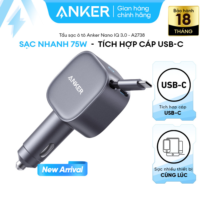Tẩu sạc xe hơi Anker Nano 75W