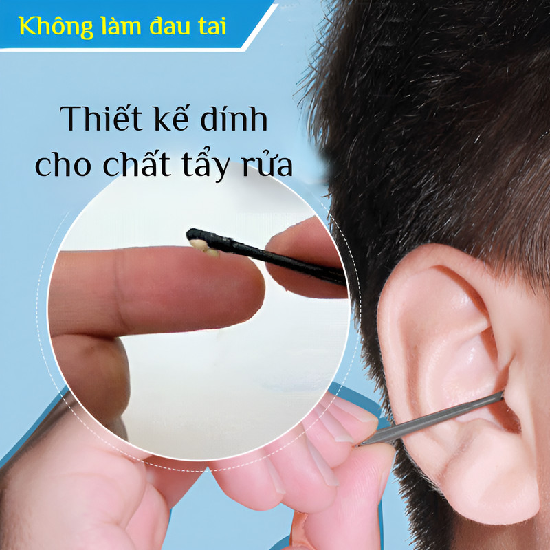 ✨𝐎𝐑𝐈𝐆𝐈𝐍𝐀𝐋✨Que ngoáy tai dính/que ngoáy tai dính/que ngoáy tai dùng một lần/ngoáy tai bộ/tăm ngoáy tai dính