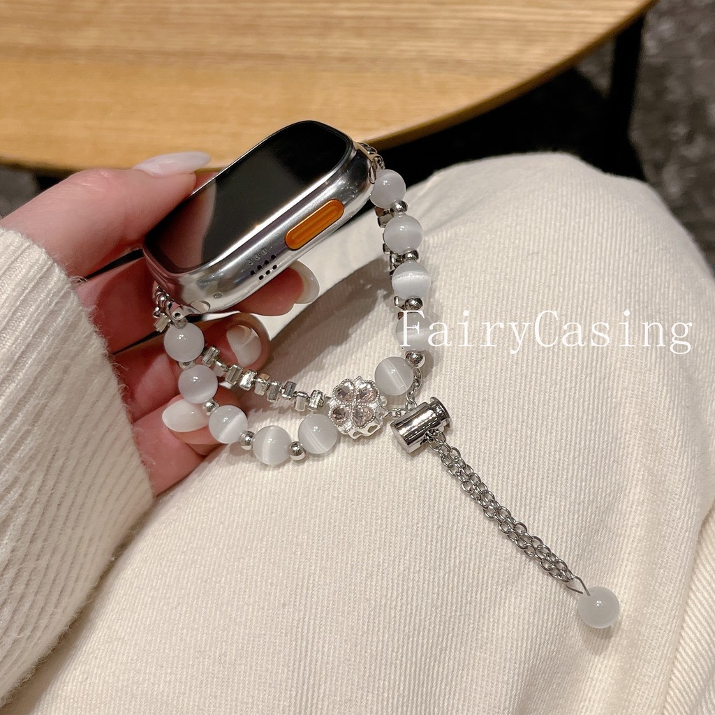 Dây đeo mắt mèo cho Apple Watch 49mm 38 40 44 45mm 46mm 42mm 41mm Vòng tay iWatch series 11 10 9 8 7 3 SE ultra 2-3 Dây đeo