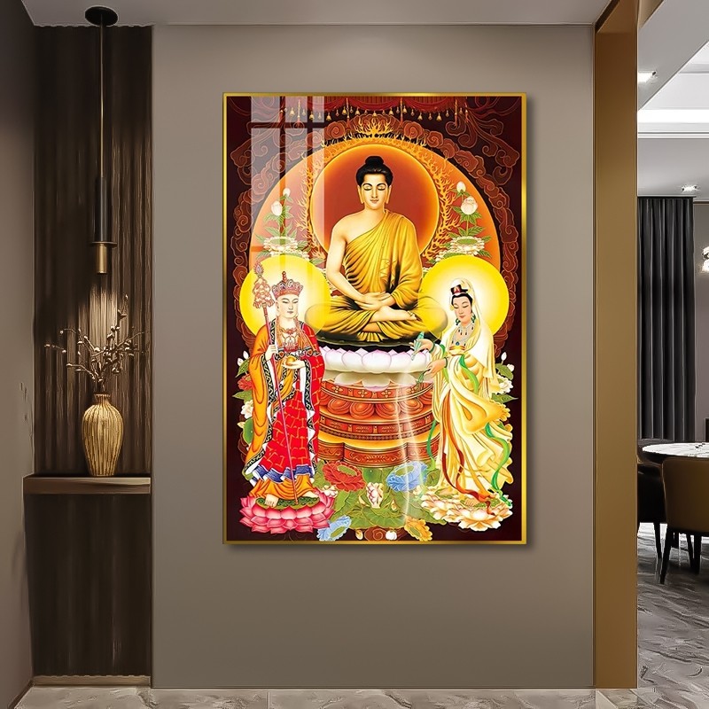 Tranh Phật Giáo Tráng Gương - Tranh Tráng Gương trang phí phong thờ, tranh Phật A Di Đà,tranh Phật Quan Âm - Top Decor
