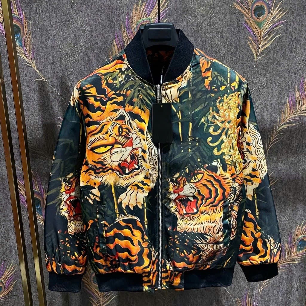 Áo Bomber Gió Hổ Hoa Lá KCloset Áo Khoác Dù 2 Lớp Dày Dặn Dáng Rộng Nam Nữ NA55