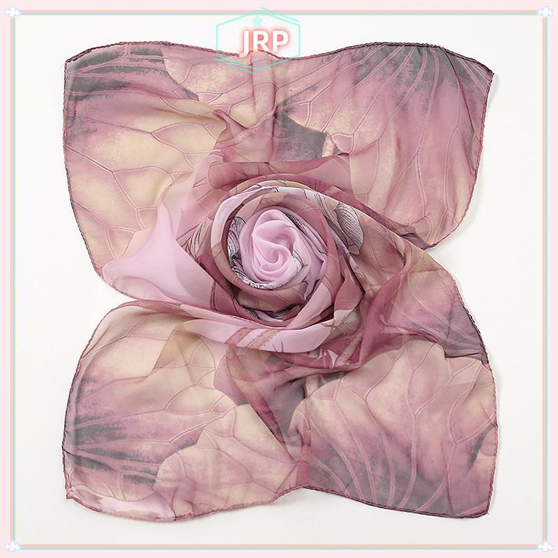 JRP Khăn Foulard Voan Màu Hoa Hồng Gradient, Thiết Kế Thanh Lịch Cho Mùa Hè