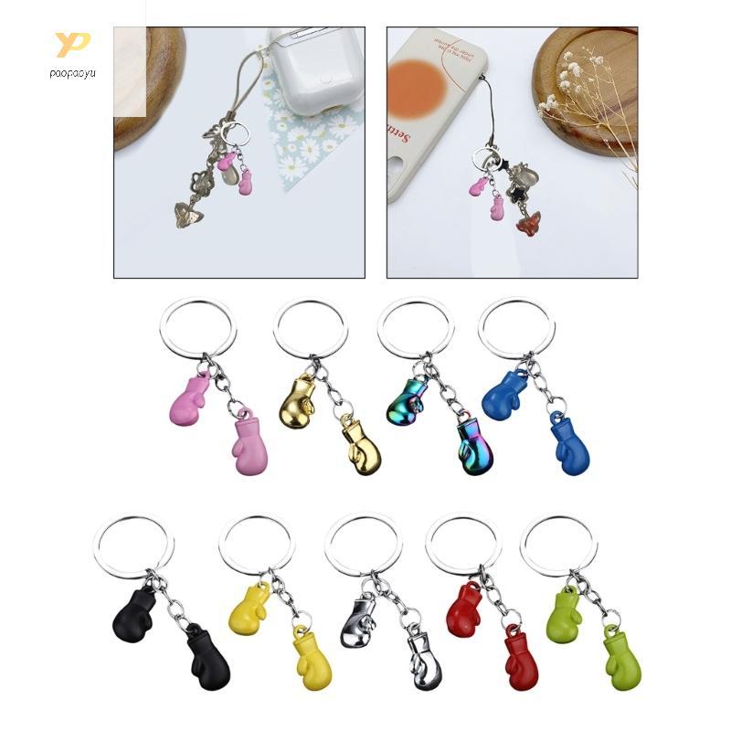 PPY Găng tay đấm bốc đa chức năng Móc khóa Mô phỏng Thiết bị tập thể dục Móc khóa Trang trí thủ công cho chìa khóa và túi xách