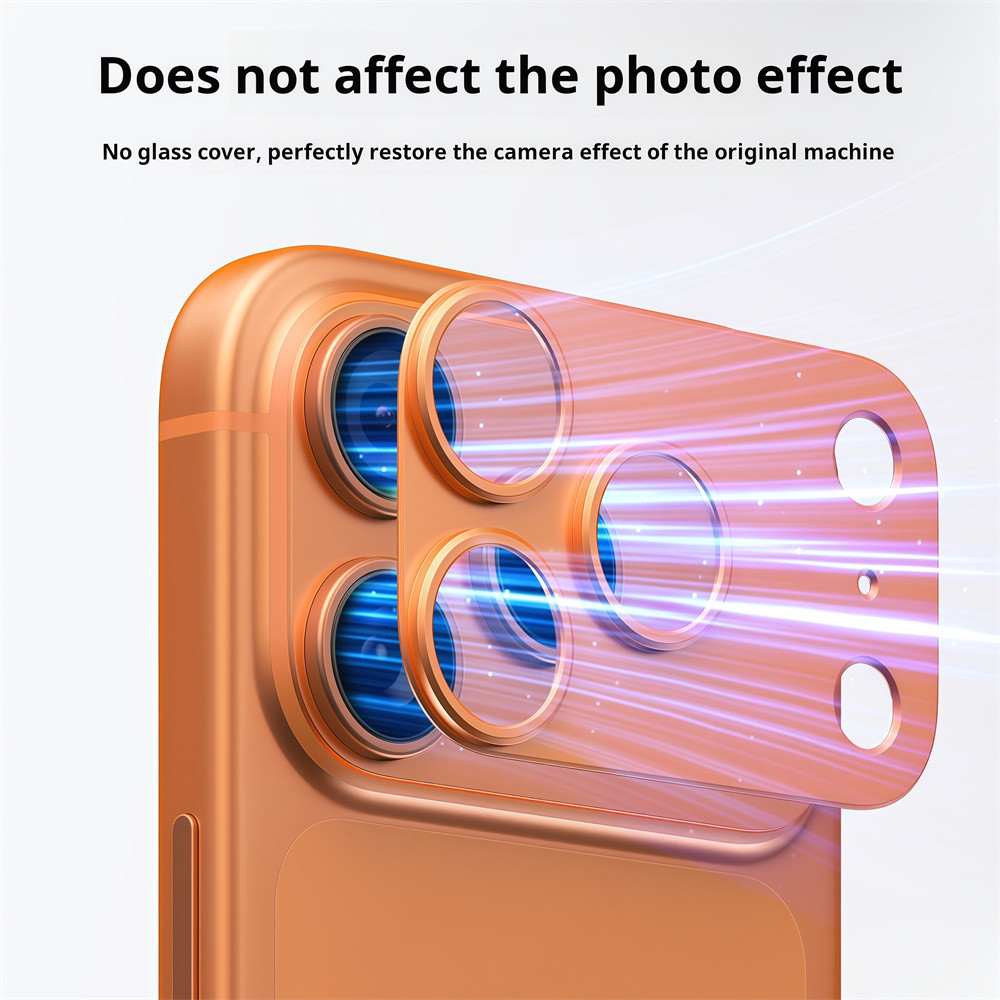 Phim ống kính kim loại rỗng tích hợp chất lượng cao có lỗ thủng cho iPhone 17 Pro Max Phim bảo vệ màn hình ống kính cho ống kính máy khoan flash