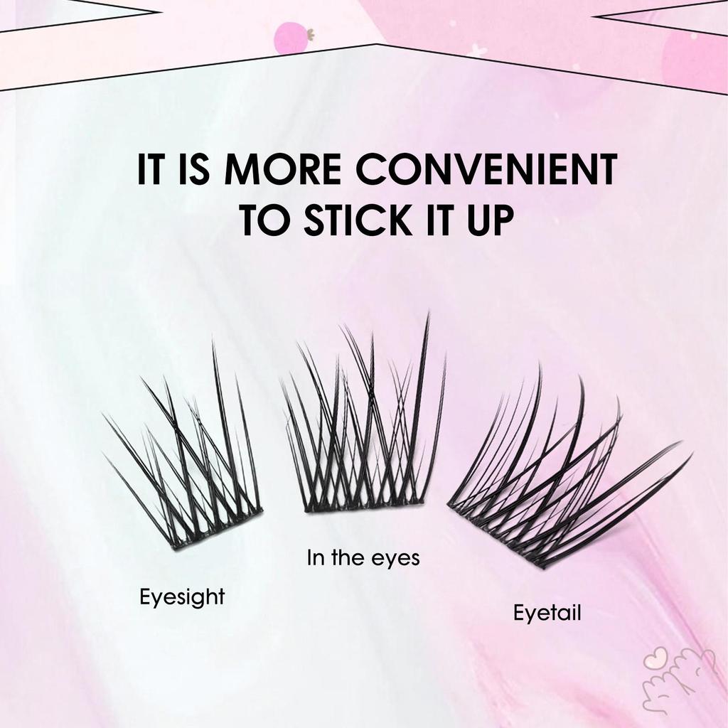 7-13mm Keo Phong Cách Cụm Lông Mi Spiky Manga Lash Extensions Đảm Bảo Vẻ Đẹp Lâu Dài