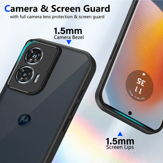 Dành Cho Motorola Moto G35 5G Ốp điện thoại Cứng Mờ Da-Cảm Giác Mềm Khung TPU Chống Sốc Mỏng Vỏ