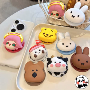 Silicone Từ Giá Đỡ Điện Thoại Để Bàn Lười Hoạt Hình Ngộ nghĩnh Poop Gấu Dễ Thương Thỏ Bò Thoáng Mát ins Phong Cách Vỏ Giá Đỡ Bao Đứng