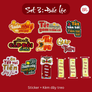 [HỎA TỐC HCM]Set Dây liễn treo Tết 2026 Tag Sticker trang trí cây mai, đào đông- Dây khánh liễng treo hottrend ANGIHOME