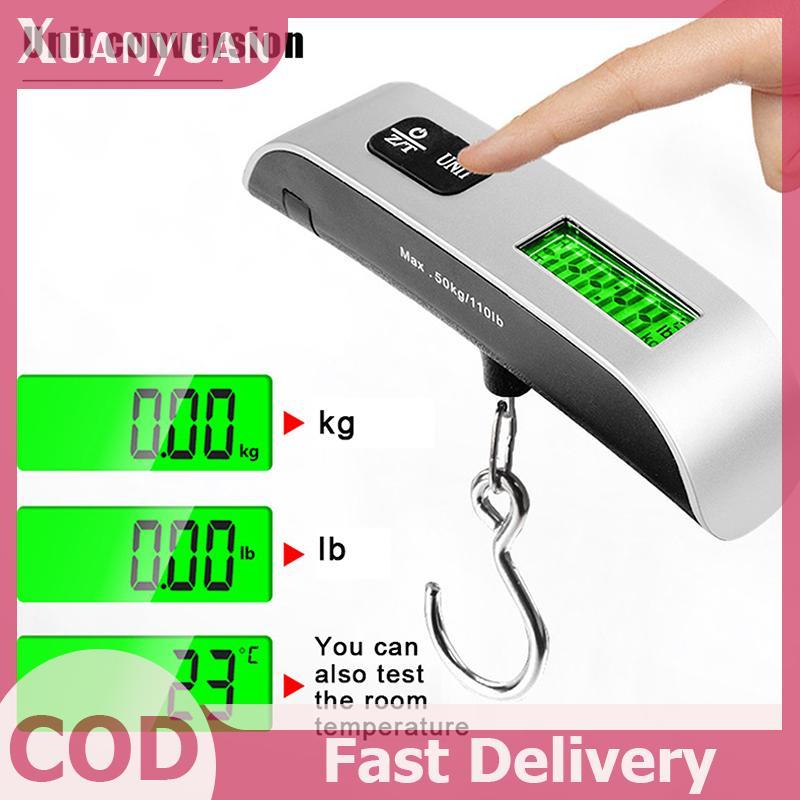 XUAN Gold Star 50KG / 110LB Cân Hành Lý Cân Điện Tử Kỹ Thuật Số Du Lịch Cân Di Động 1PC VN