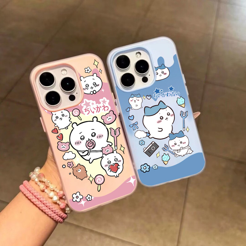 Ốp Điện Thoại Chiikawa Hachiware Dễ Thương Cho Redmi Note 11 12 13 14 Pro Plus 10S 8 Vỏ Màu Kẹo Thạch Silicone PC Bảo Vệ Hoạt Hình Vỏ Thời Trang Cứng