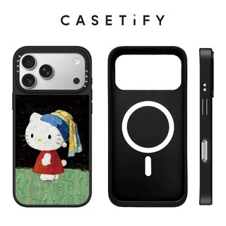 Từ Tranh Sơn Dầu Cô Gái Cat Gương Cứng Ốp Lưng Điện Thoại iPhone 17 Pro Max 17 Air 16 Plus 15 14 13 12 11 Vỏ Chống Sốc
