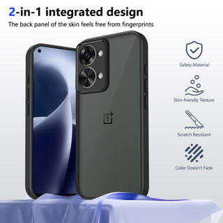 Dành Cho OnePlus Nord 2T 5G Ốp điện thoại Cứng Mờ Da-Cảm Giác Mềm Khung TPU Chống Sốc Mỏng Vỏ