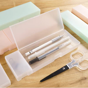 💦Phong Cách Nhật Bản Đơn Giản Mờ Hộp Văn Phòng Phẩm Muji Nhỏ Phong Cách Tươi Hộp Đựng Bút Chì 69R