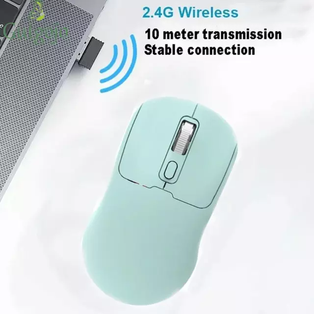 Chuột không dây máy tính xách tay GUTGOJO, Chuột không dây im lặng 2.4G chế độ kép, Chuột không dây quang di động có thể sạc lại độ chính xác cao Chuột tiện dụng máy tính xách tay