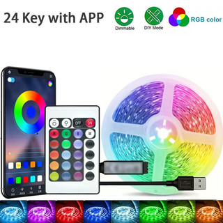 Đèn Led RGB Dải Đèn Led 1M-10M Có Điều Khiển Ứng Dụng Ruy Băng Linh Hoạt Luces Led Băng Cho Phòng Trang Trí Phòng Ngủ