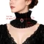 ONE Victoria Punk Ren Cổ Trang Trí Cổ Đứng Ruffle Cổ Áo Cho Halloween