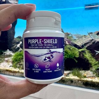 Bột tím sát khuẩn cho cá PURPLE SHIELD tinh khiết, cải thiện chất lượng nước hồ cá