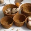 Giỏ đựng đồ mây YICA, Trang trí máy tính để bàn tại nhà Giỏ đựng đồ nhà bếp rau quả, Giỏ đựng đồ lặt vặt sáng tạo Giỏ dệt tay đa năng bằng mây giả