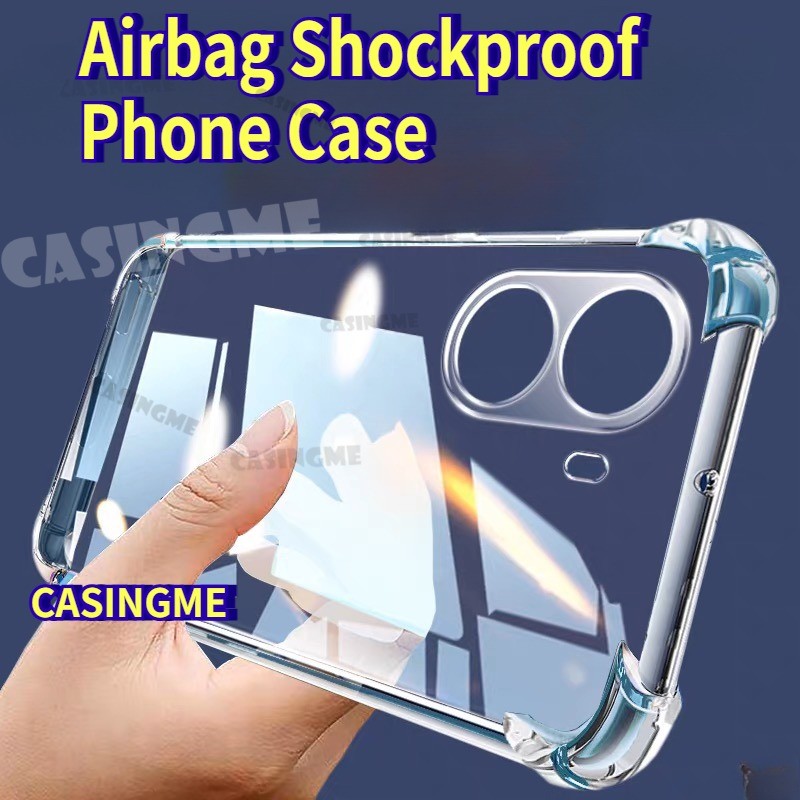 Ốp điện thoại trong suốt túi khí OPPO A6x 2025 cho OPPO A6x OPPOA6x A6 X 6x Pro 4G 5G 2025 Vỏ điện thoại silicon chống sốc trong suốt Vỏ bảo vệ VivoY16