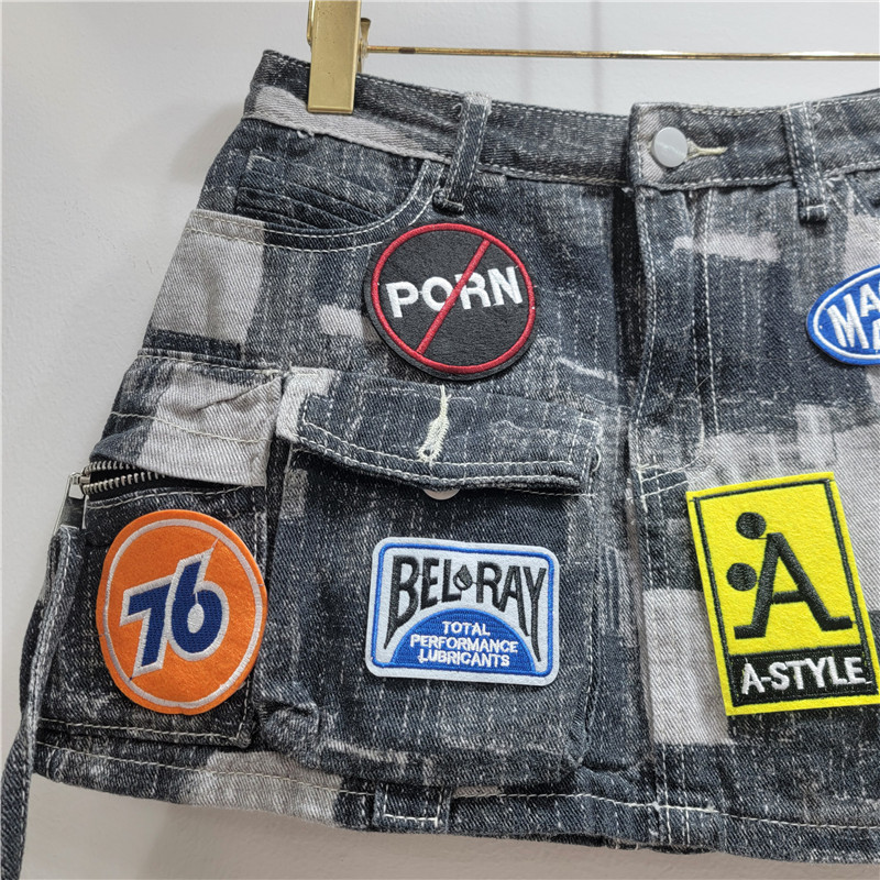 Áo Trượt Tuyết Denim Phong Cách Công nghiệp Mùa Xuân-Hè 2025, Nhiều Túi, Phù Hợp Cho Nữ