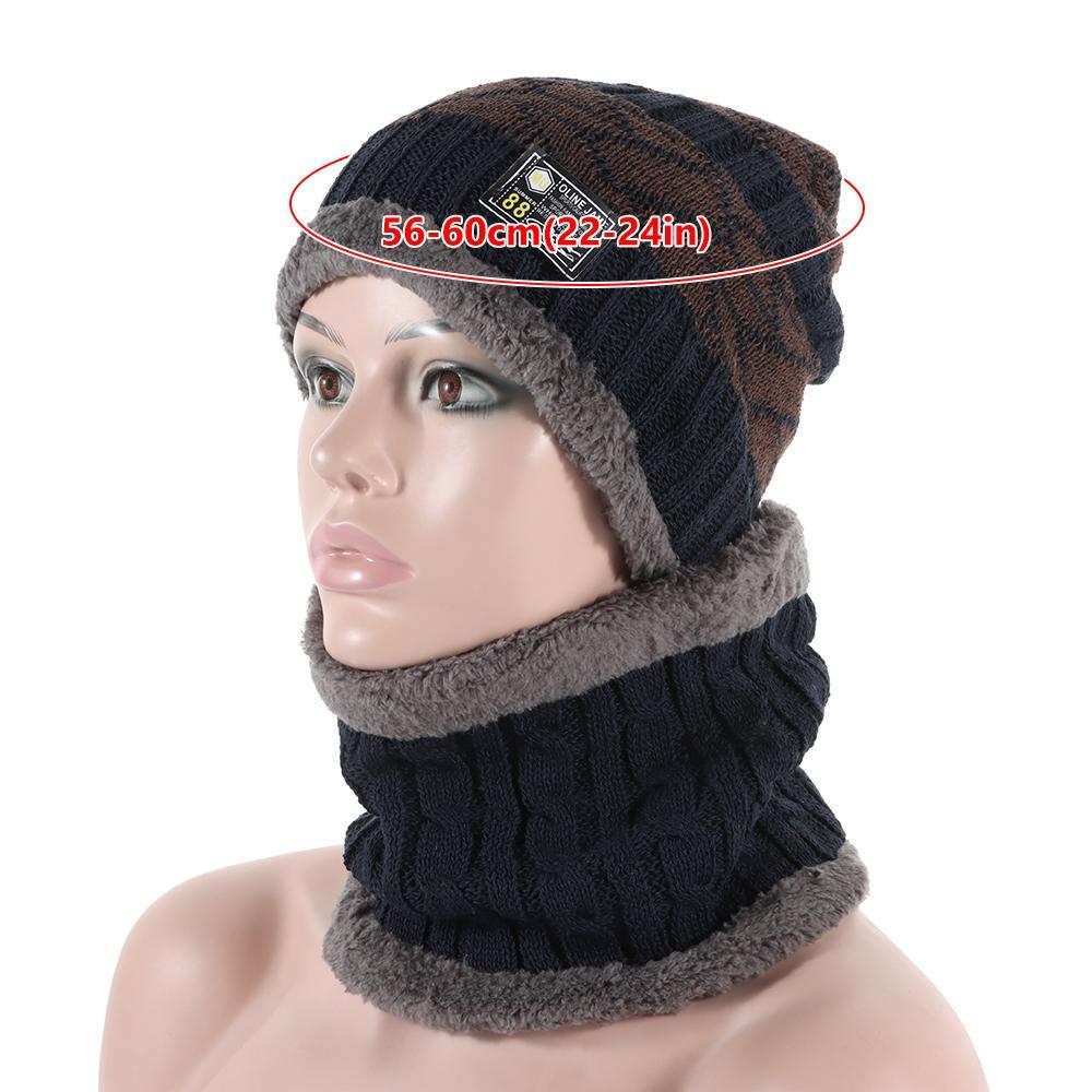 Mũ Beanie Dệt Kim Dày Lớp Lông Cừu - Ấm Áp Cho Thu Đông GETVOW