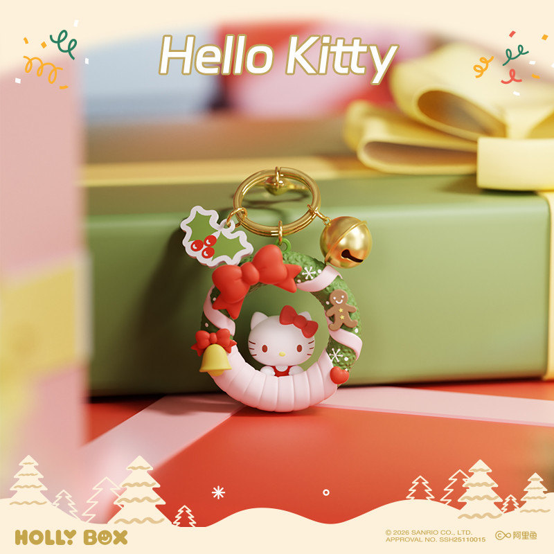 Sanrio Nhân Vật Giáng Sinh Vòng Hoa Móc Khóa Mặt Dây Chuyền Hello Kitty Móc Khóa Túi Mặt Dây Chuyền Quà Tặng