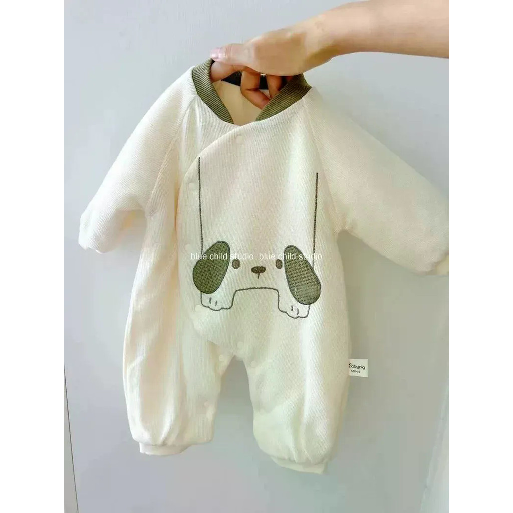 Quần áo đệm trẻ sơ sinh dễ thương ~ Quần áo liền quần dày ấm áp Quần áo đi chơi
