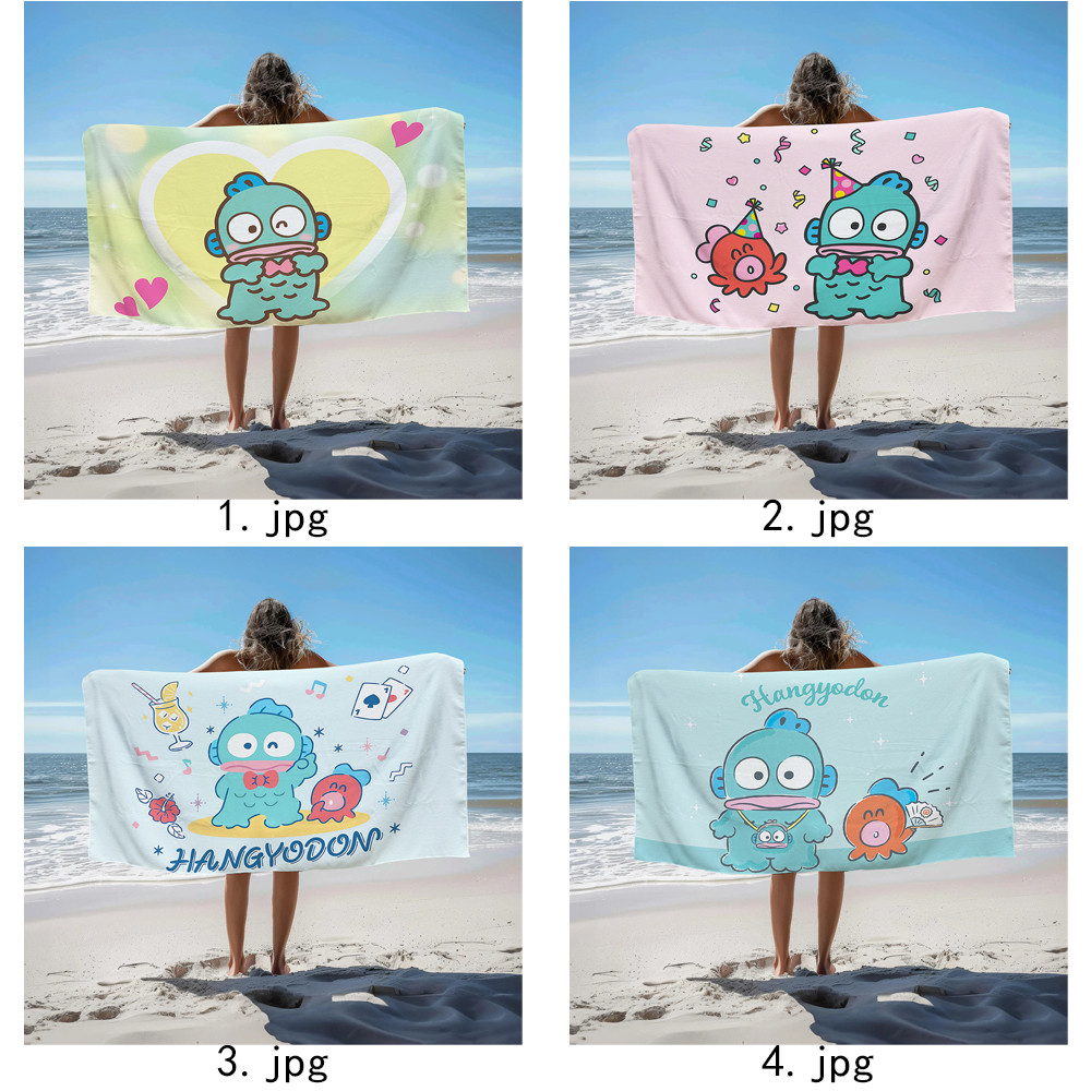 Khăn tắm Sanrio Hangyodon, Khăn tắm bể bơi đi biển, Quà tặng kỷ niệm sinh nhật