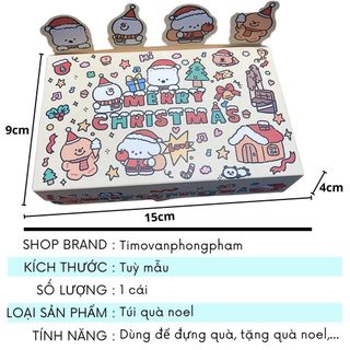 Hộp Quà Noel Mini Đựng Gift Giáng Sinh Họa Tiết Đáng Yêu Timo GQ68