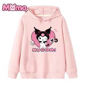 Quần Áo Trẻ Em Kuromi Áo Chui Đầu Có Mũ Trùm Đầu Mới In Hình Hoạt Hình Thường Ngày Cho Trẻ Lớn Tuổi