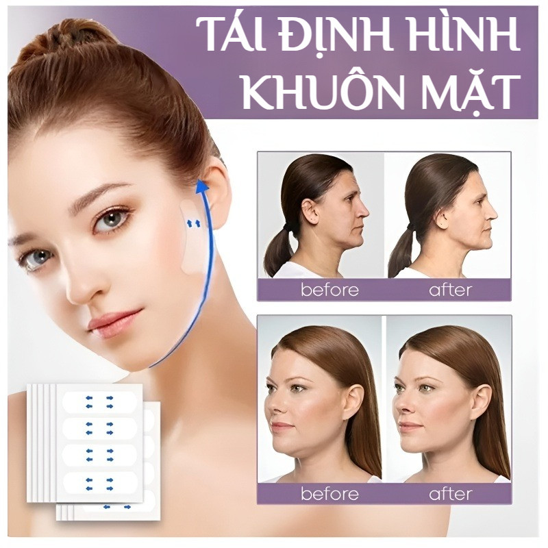 🔥Giá sốc🔥Miếng dán nâng cơ mặt/Miếng dán trang điểm làm thon gọn mặt/Băng dán mặt trong suốt vô hình/Miếng dán mũi cosplay/miếng dán mặt nâng cơ