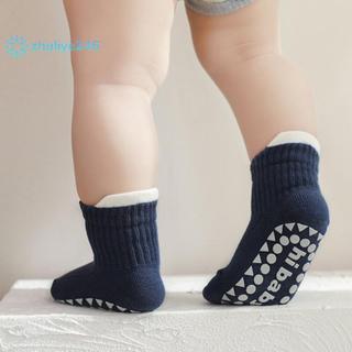 < zhuliye246 > 3 Đôi Tất Cotton Trẻ Em Màu Bé Trai Và Bé Gái Dễ Thương Thoải Mái Thoáng Khí Tất Sàn Chống Trơn Trượt Cho Bé