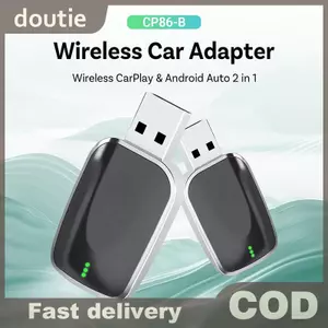 Doutie 2in1 Wireless CarPlay Android Auto Adapter AI Box Plug & Play Kết nối tự động Tương thích với 99% ô tô cho đài phát thanh ô tô VN