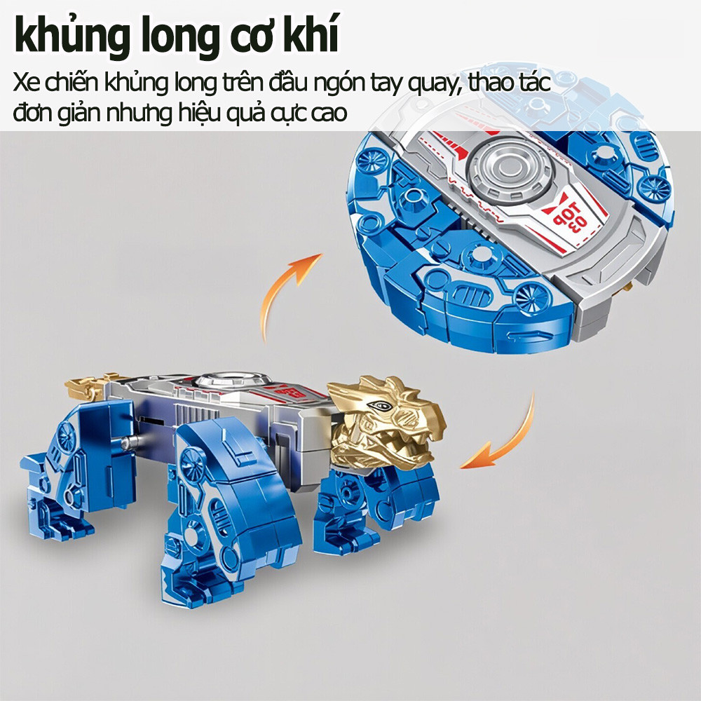 Deformation Spinner Fidget Toy Stress Relief Mechanical Gyro Robot Dinosaur Spinning Top Kids Birthday Gift