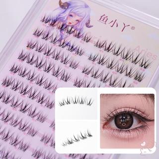 Lông mi giả phân đoạn công chúa màu đen C-Curl 9-12mm Chiều dài hỗn hợp Nhìn tự nhiên để mặc tiệc hàng ngày