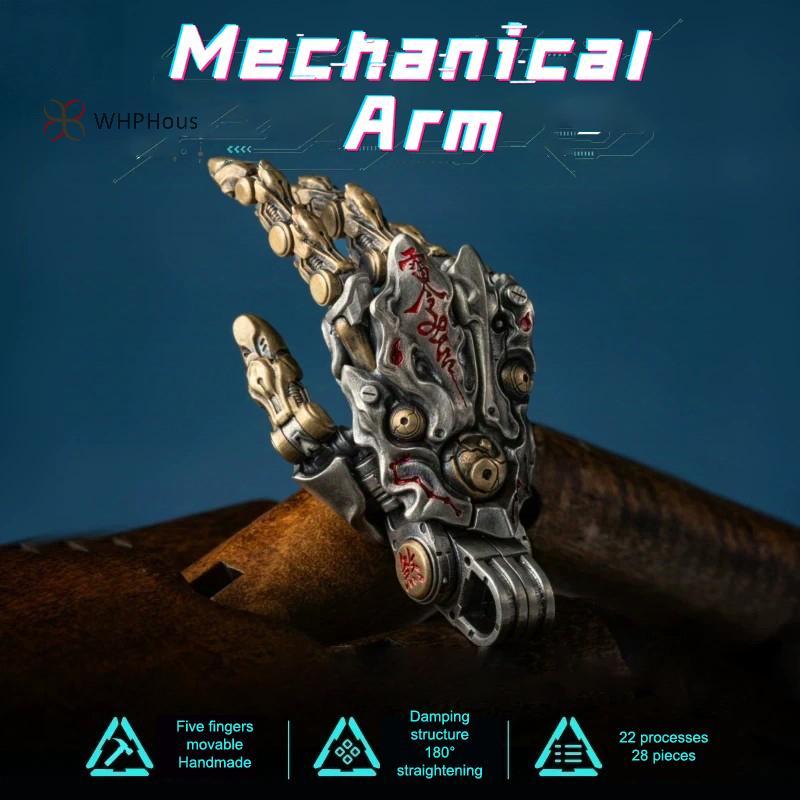 < WHPHous-t > Tay robot sáng tạo có thể di chuyển được khớp ngón tay Mặt dây chuyền tay Trang trí nhỏ cho đồ trang trí bàn làm việc giảm căng thẳng