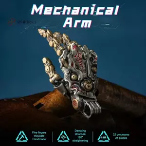 < WHPHous-t > Tay robot sáng tạo có thể di chuyển được khớp ngón tay Mặt dây chuyền tay Trang trí nhỏ cho đồ trang trí bàn làm việc giảm căng thẳng